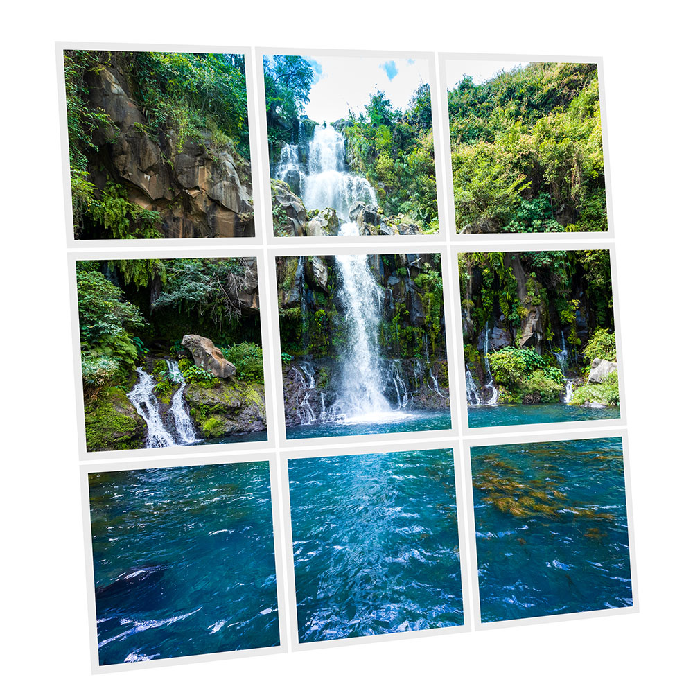 Pack 9 Dalles LED Imprimées - Reunion - 600x600mm - Usinée en France by DELITECH