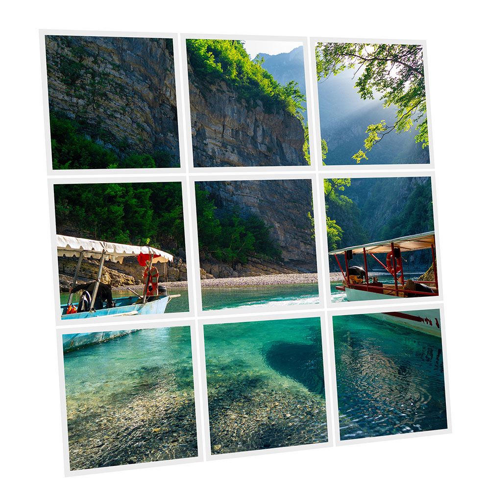 Pack 9 Dalles LED Imprimées - Albania - 600x600mm - Usinée en France by DELITECH