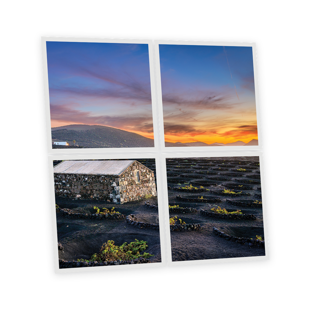 Pack 4 Dalles LED Imprimées - Canary Islands - 600x600mm - Usinée en France by DELITECH