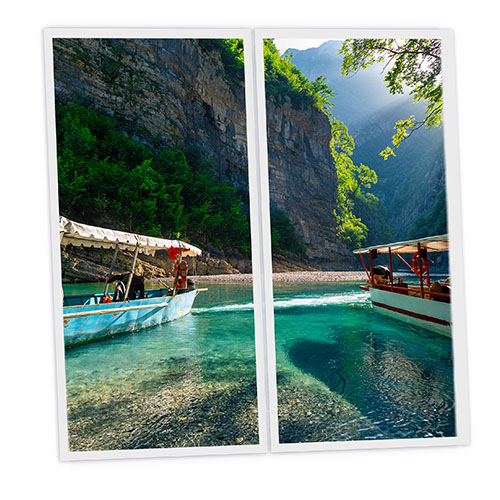 Pack 2 Dalles LED Imprimées - Albania - 1200x600mm - Usinée en France by DELITECH