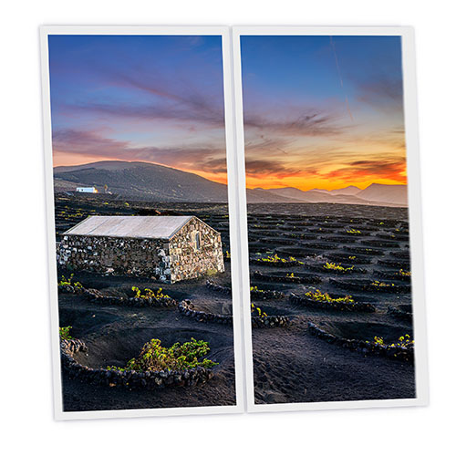 Pack 2 Dalles LED Imprimées - Canary Islands - 1200x600mm - Usinée en France by DELITECH