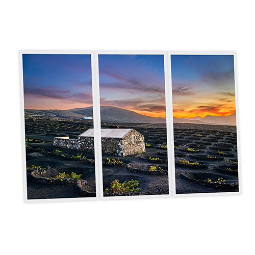 Pack 3 Dalles LED Imprimées - Canary Islands - 1200x600mm - Usinée en France by DELITECH