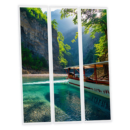 Pack 3 Dalles LED Imprimées - Albania - 1200x300mm - Usinée en France by DELITECH