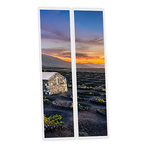 Pack 2 Dalles LED Imprimées - Canary Islands - 1200x300mm - Usinée en France by DELITECH