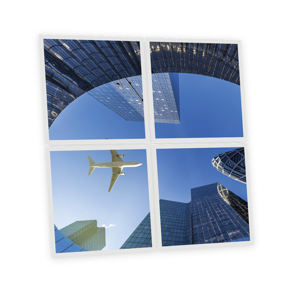 Pack 4 Dalles LED Imprimées - Plane - 600x600mm - Usinée en France by DELITECH