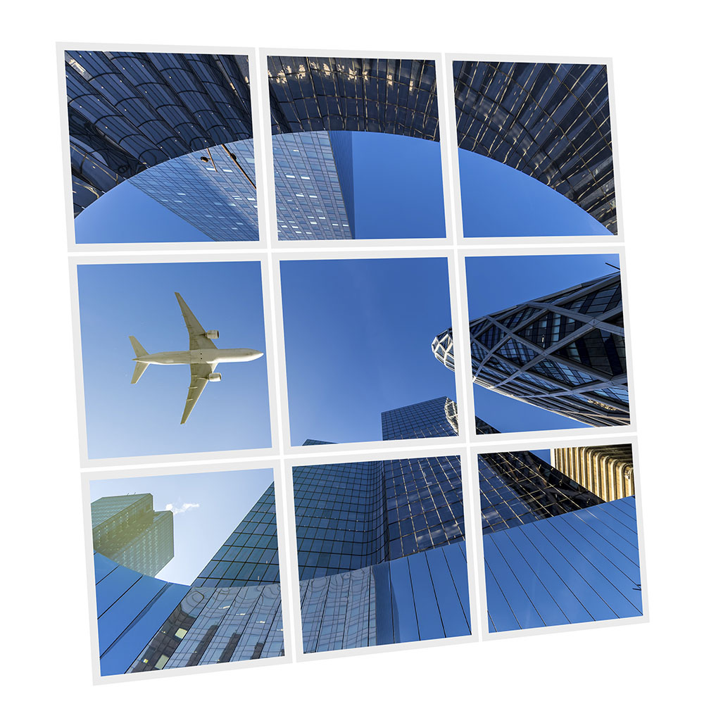 Pack 9 Dalles LED Imprimées - Plane - 600x600mm - Usinée en France by DELITECH