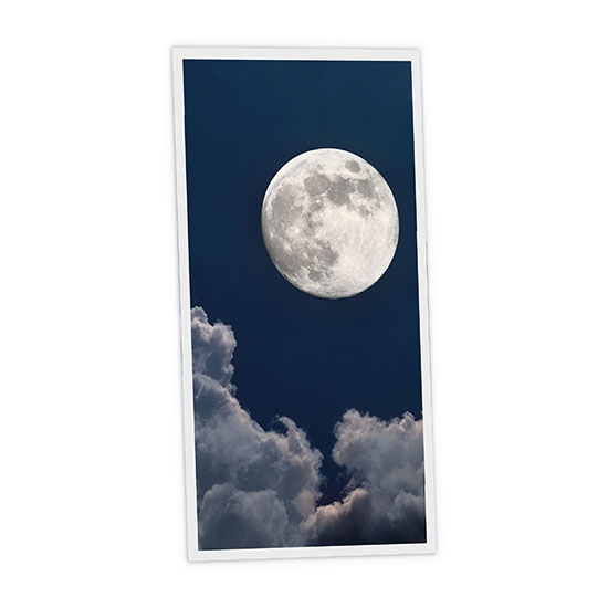 Pack 1 Dalle LED Imprimée verticale - Moon - 1200x600mm - Usinée en France by DELITECH