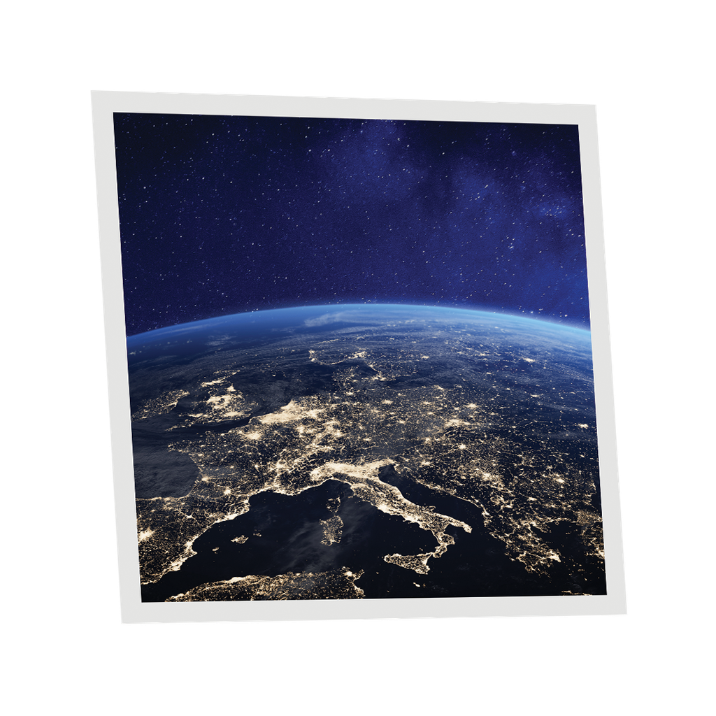 Pack 1 Dalle LED Imprimée - Earth - 600x600mm - Usinée en France by DELITECH