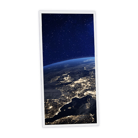 Pack 1 Dalle LED Imprimée verticale - Earth - 1200x600mm - Usinée en France by DELITECH