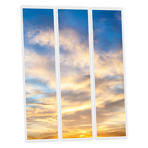 Pack 3 Dalles LED Imprimées - Landscape - 1200x300mm - Usinée en France by DELITECH