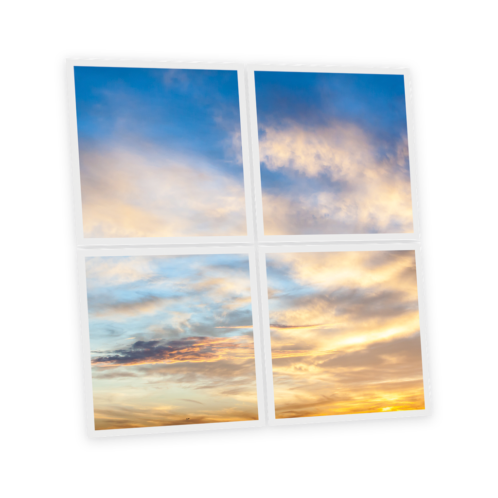 Pack 4 Dalles LED Imprimées - Landscape - 600x600mm - Usinée en France by DELITECH