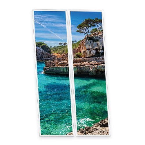 Pack 2 Dalles LED Imprimées - Coves - 1200x300mm - Usinée en France by DELITECH