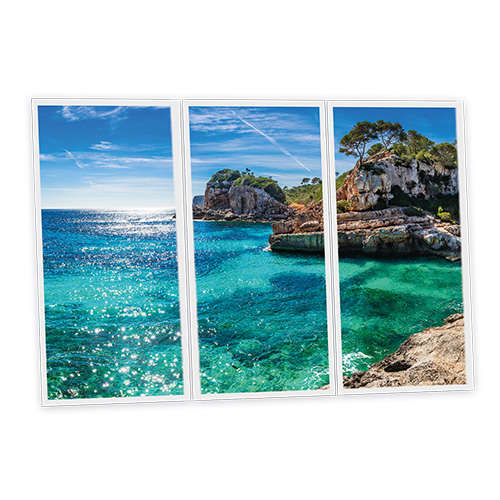 Pack 3 Dalles LED Imprimées - Coves - 1200x600mm - Usinée en France by DELITECH