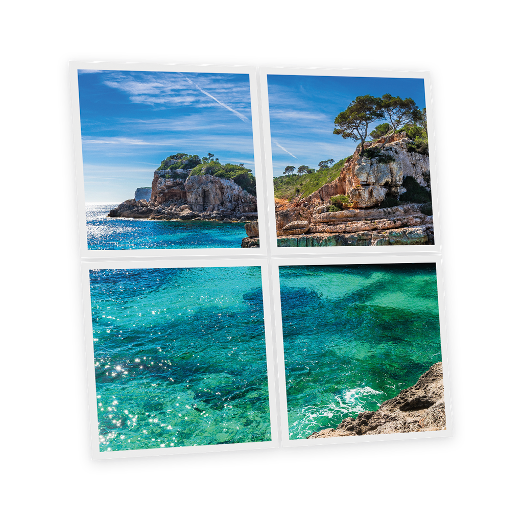 Pack 4 Dalles LED Imprimées - Coves - 600x600mm - Usinée en France by DELITECH