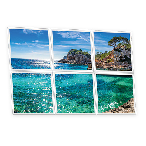 Pack 6 Dalles LED Imprimées - Coves - 600x600mm - Usinée en France by DELITECH