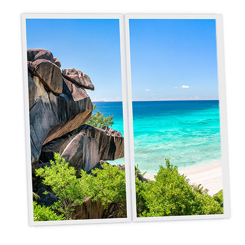 Pack 2 Dalles LED Imprimées - Cliff - 1200x600mm - Usinée en France by DELITECH