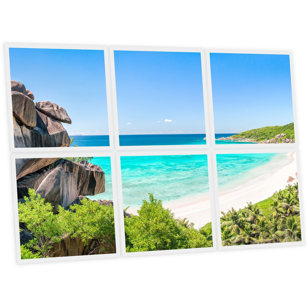 Pack 6 Dalles LED Imprimées - Cliff - 600x600mm - Usinée en France by DELITECH