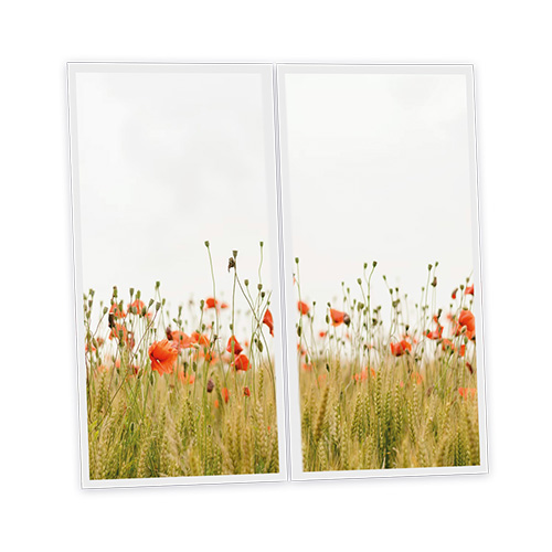 Pack 2 Dalles LED Imprimées - Poppy - 1200x600mm - Usinée en France by DELITECH