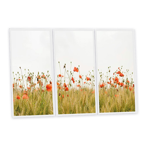 Pack 3 Dalles LED Imprimées - Poppy - 1200x600mm - Usinée en France by DELITECH