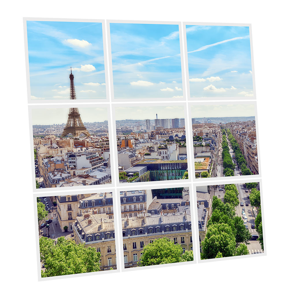 Pack 9 Dalles LED Imprimées - Paris - 600x600mm - Usinée en France by DELITECH