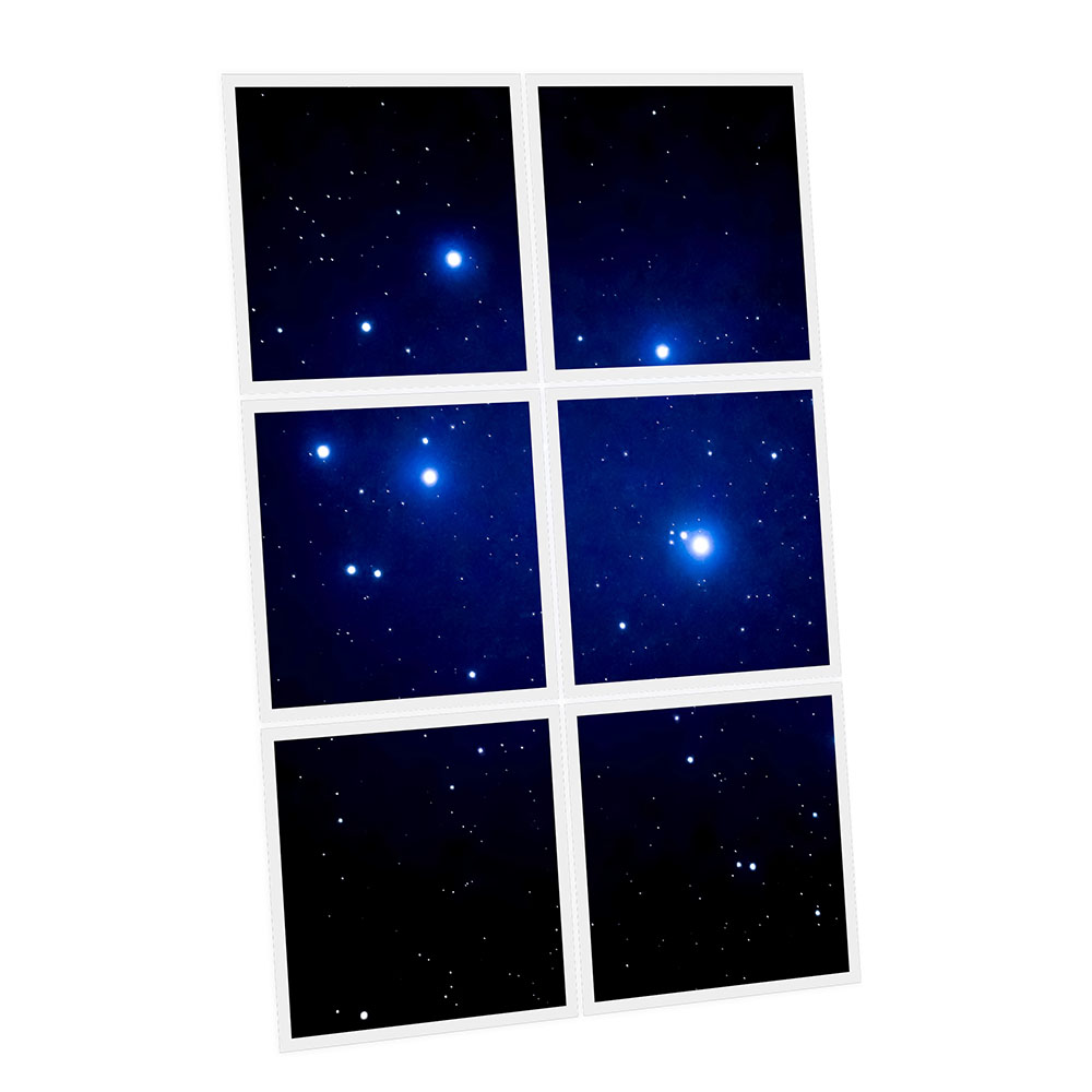 Pack 6 Dalles LED Imprimées - Pleiades - 600x600mm - Usinée en France by DELITECH