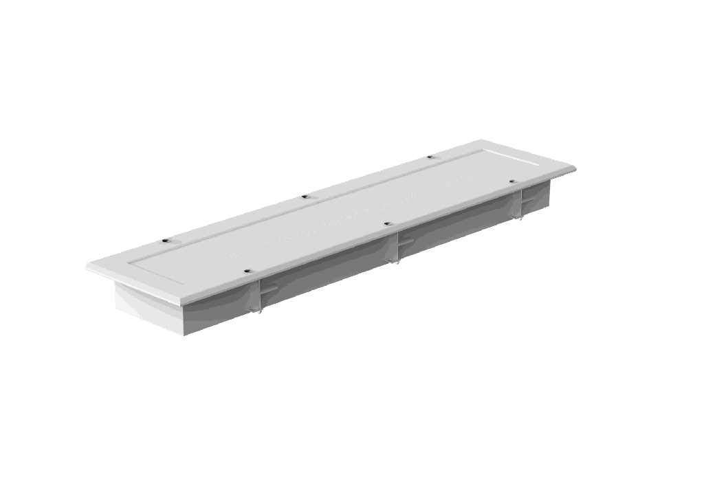 Dalle LED 120x30 salle blanche ISO 1 à 9 - IP65/IP64 - Ouverture par l'avant (à vis)