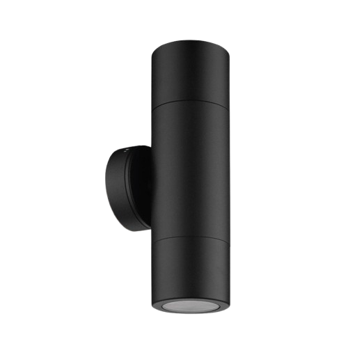 Applique murale exterieure 2x GU10 - Eclairage Haut et Bas -  IP65 - 220V - Noir - ALTHAE by DELITECH