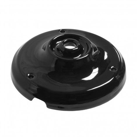 Socle / Pavillon de couleur pour suspension câble textile - Noir