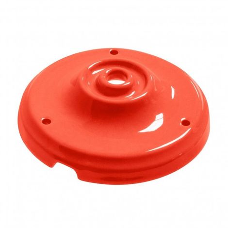 Socle / Pavillon de couleur pour suspension câble textile - Rouge