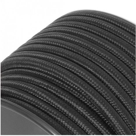 Câble décoration - 2 x 0,75mm2 - 1 mètre - Noir