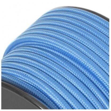 [DILLSC-VDEHVKX-BLU] Câble décoration Tressé - 2 x 0,75mm2 - 1 mètre - Bleu-vert fantaisie (copie)