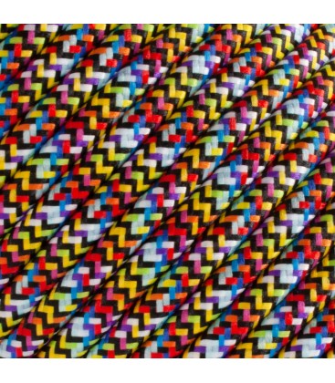 Câble décoration - 2 x 0,75mm2 - 1 mètre - Fantaisie (Multicolore)