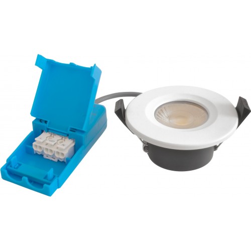 Encastrable LED 6W - IP65  - FLEXLINE - Collerette au choix (Blanc-Inclus/Noir/Alu/Or) - Connecteur rapide