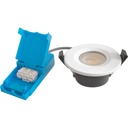 Encastrable LED 6W - IP65  - FLEXLINE - Collerette au choix (Blanc-Inclus/Noir/Alu/Or) - Connecteur rapide