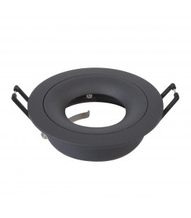 [DILAC2-SE1-RD-BLA] Collerette Support d'encastrement GU10/MR16 Curve - IP20 - Rond - Noir