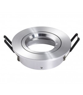 [DILAC2-SEO-RD-ALU] Collerette Support d'encastrement GU10 / MR16 Orientable - IP20 - Rond - Alu