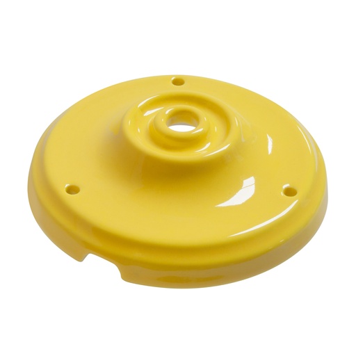 [DILLS2-BASE-YEL] Socle / Pavillon de couleur pour suspension câble textile - Jaune