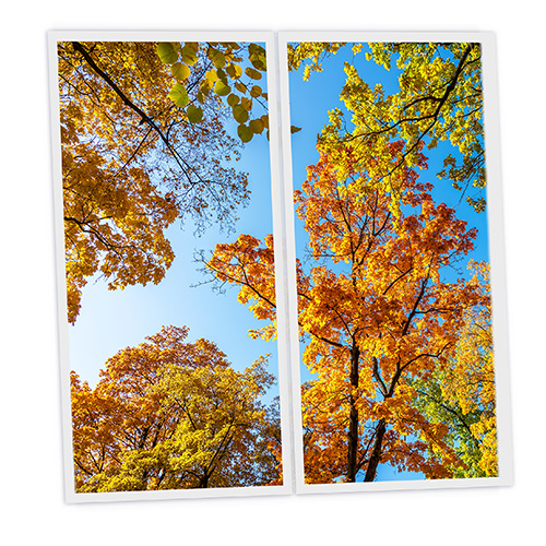 [DT1-FAL-12060-X2] Pack 2 Dalles LED Imprimées - Fall - 1200x600mm - Usinée en France by DELITECH