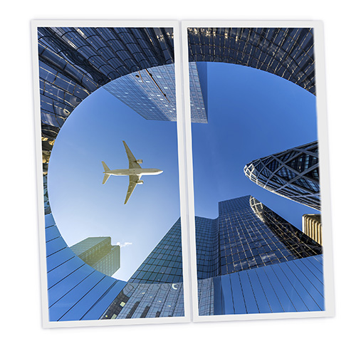 [DT1-PLN-12060-X2] Pack 2 Dalles LED Imprimées - Plane - 1200x600mm - Usinée en France by DELITECH