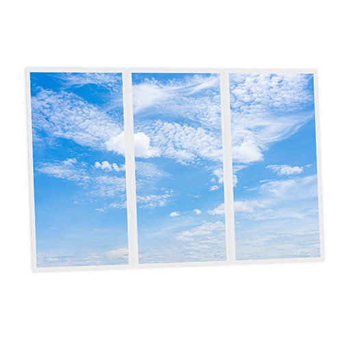[DT1-AIR-12060-X3] Pack 3 Dalles LED Imprimées - Air - 1200x600mm - Usinée en France by DELITECH
