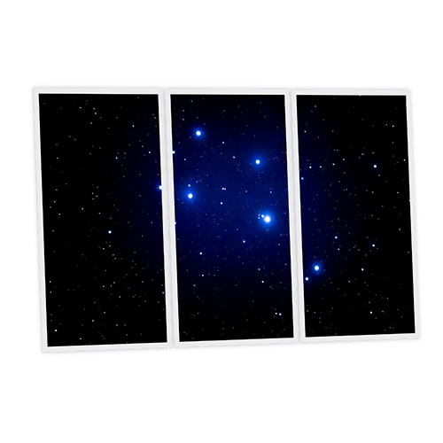[DT1-PLE-12060-X3] Pack 3 Dalles LED Imprimées - Pleiades - 1200x600mm - Usinée en France by DELITECH