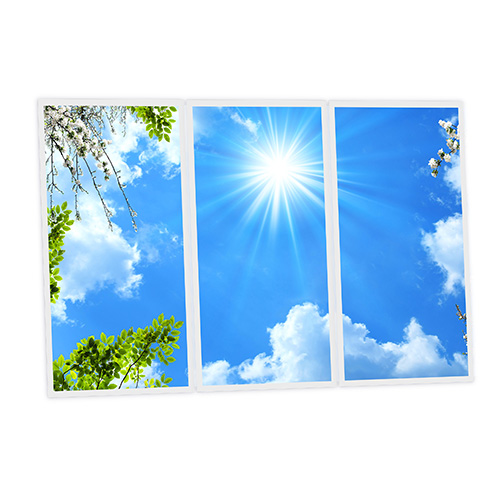 [DT1-SPR-12060-X3] Pack 3 Dalles LED Imprimées - Spring - 1200x600mm - Usinée en France by DELITECH