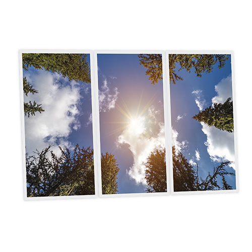 [DT1-DAY-12060-X3] Pack 3 Dalles LED Imprimées - Day - 1200x600mm - Usinée en France by DELITECH