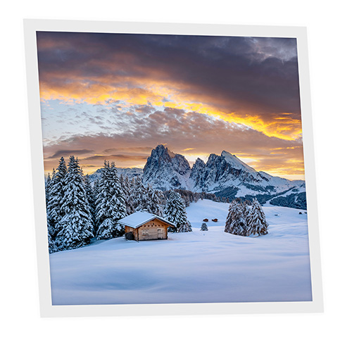 [DT1-SNO-6060-X1] Pack 1 Dalle LED Imprimée - Snow Mountain - 600x600mm - Usinée en France by DELITECH