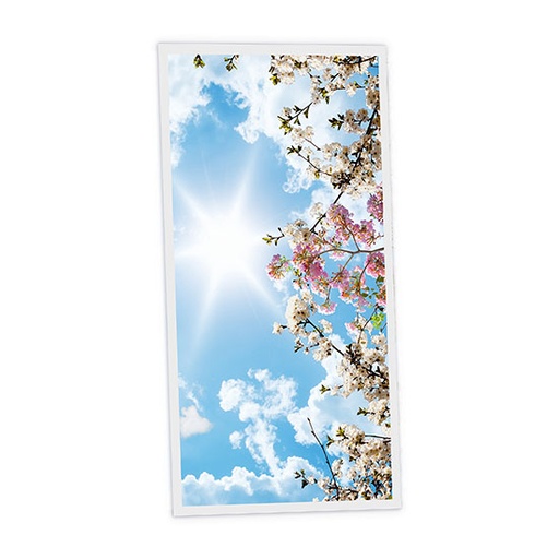 [DT1-FWS-12060-X1V] Pack 1 Dalle LED Imprimée verticale - Flowers - 1200x600mm - Usinée en France by DELITECH