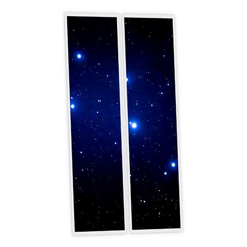 [DT1-PLE-12030-X2] Pack 2 Dalles LED Imprimées - Pleiades - 1200x300mm - Usinée en France by DELITECH