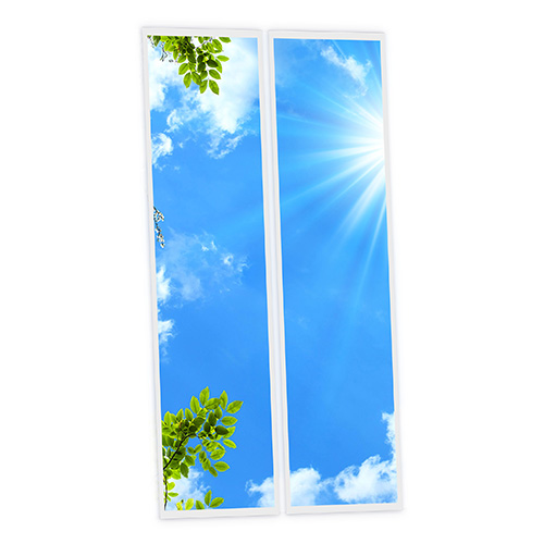 [DT1-SPR-12030-X2] Pack 2 Dalles LED Imprimées - Spring - 1200x300mm - Usinée en France by DELITECH