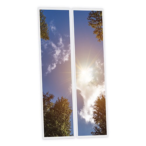 [DT1-DAY-12030-X2] Pack 2 Dalles LED Imprimées - Day - 1200x300mm - Usinée en France by DELITECH