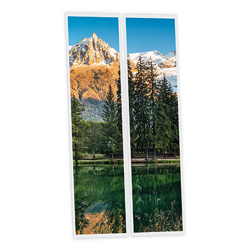 [DT1-LAK-12030-X2] Pack 2 Dalles LED Imprimées - Lake - 1200x300mm - Usinée en France by DELITECH