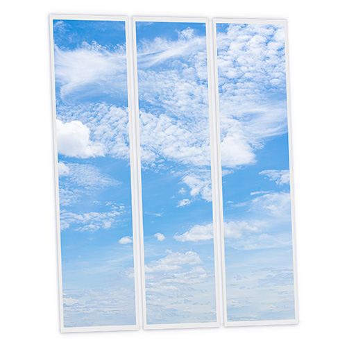 [DT1-AIR-12030-X3] Pack 3 Dalles LED Imprimées - Air - 1200x300mm - Usinée en France by DELITECH